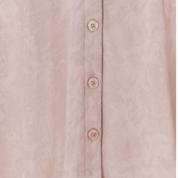 TAUPE JACQUARD BUTTON FRONT PEPLUM TANK - Picture 3 of 7